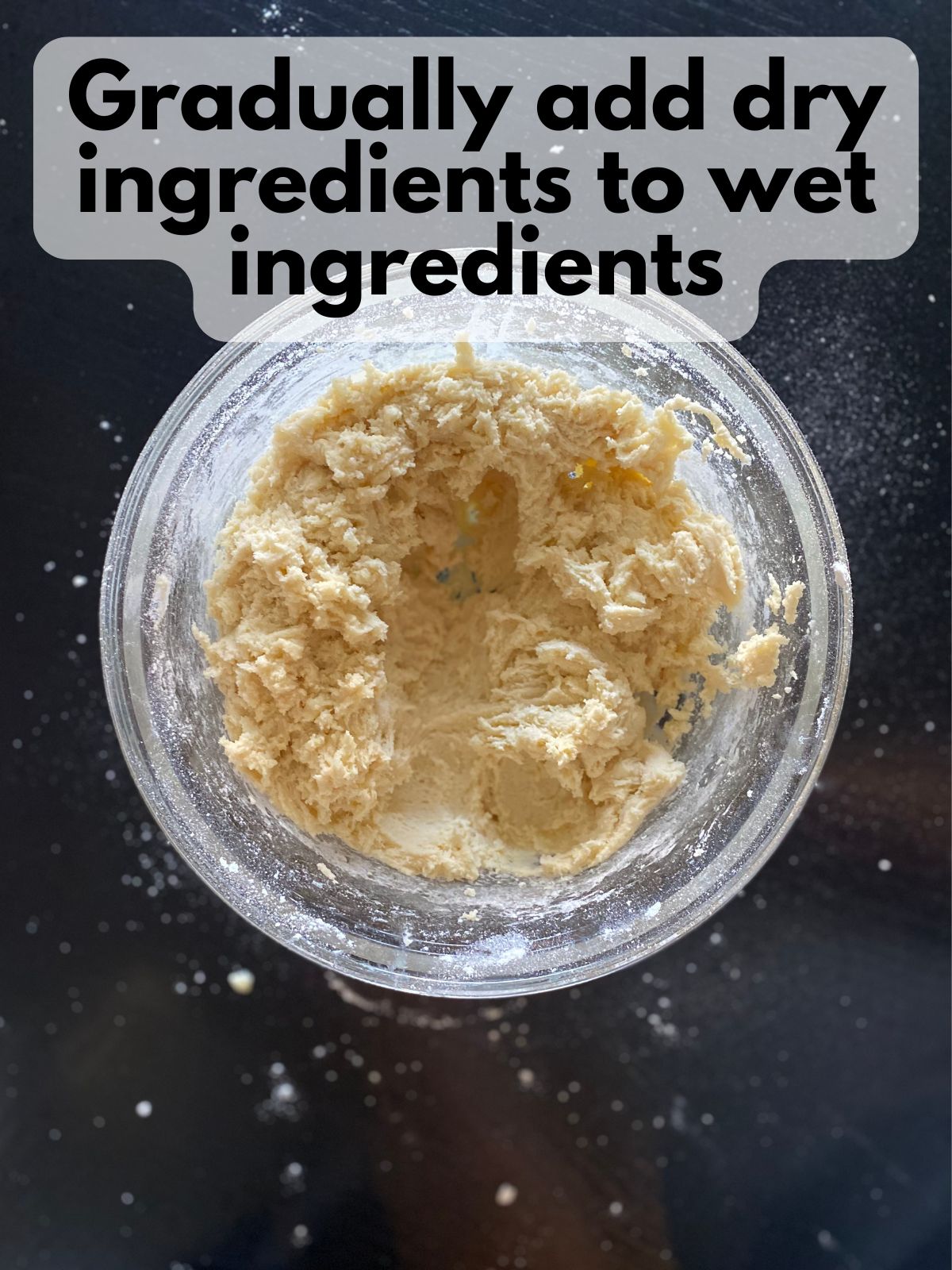 combined wet and dry ingredients for snickerdoodle dough