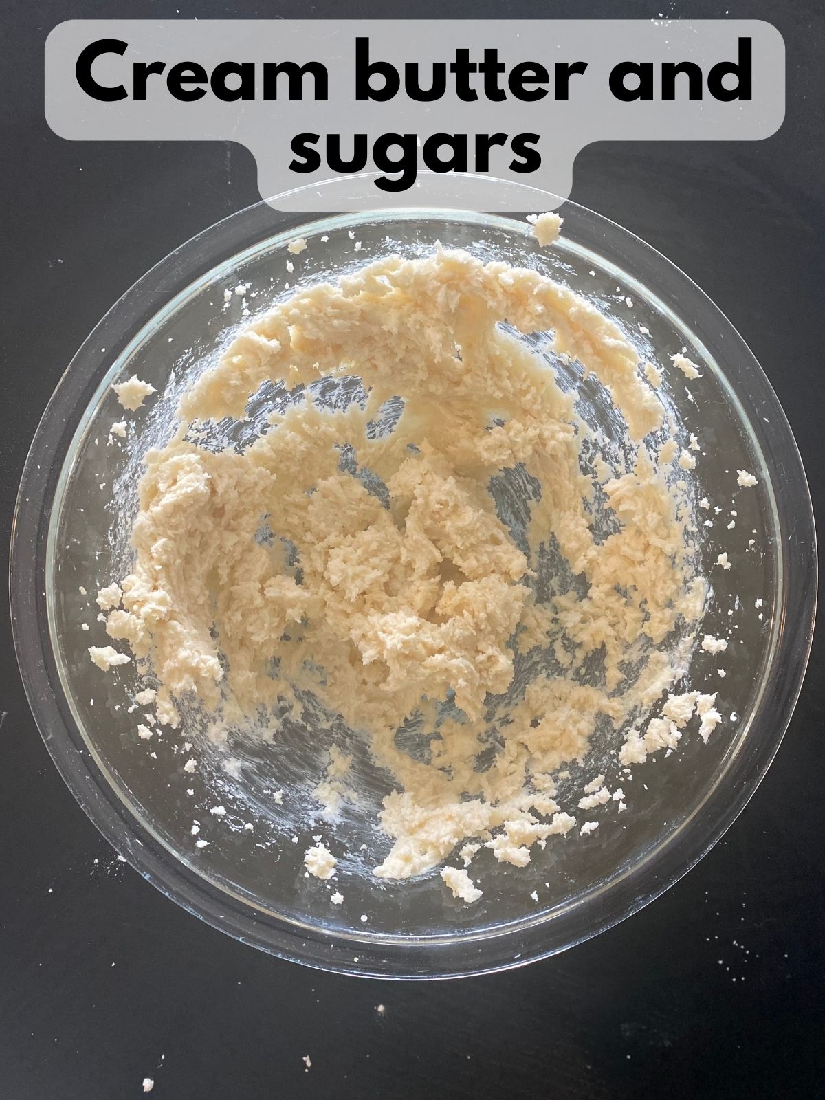 butter creamed with sugar and brown sugar