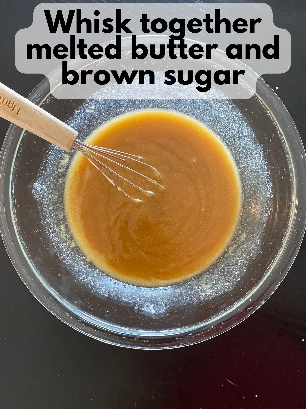 melted butter mixed with brown sugar