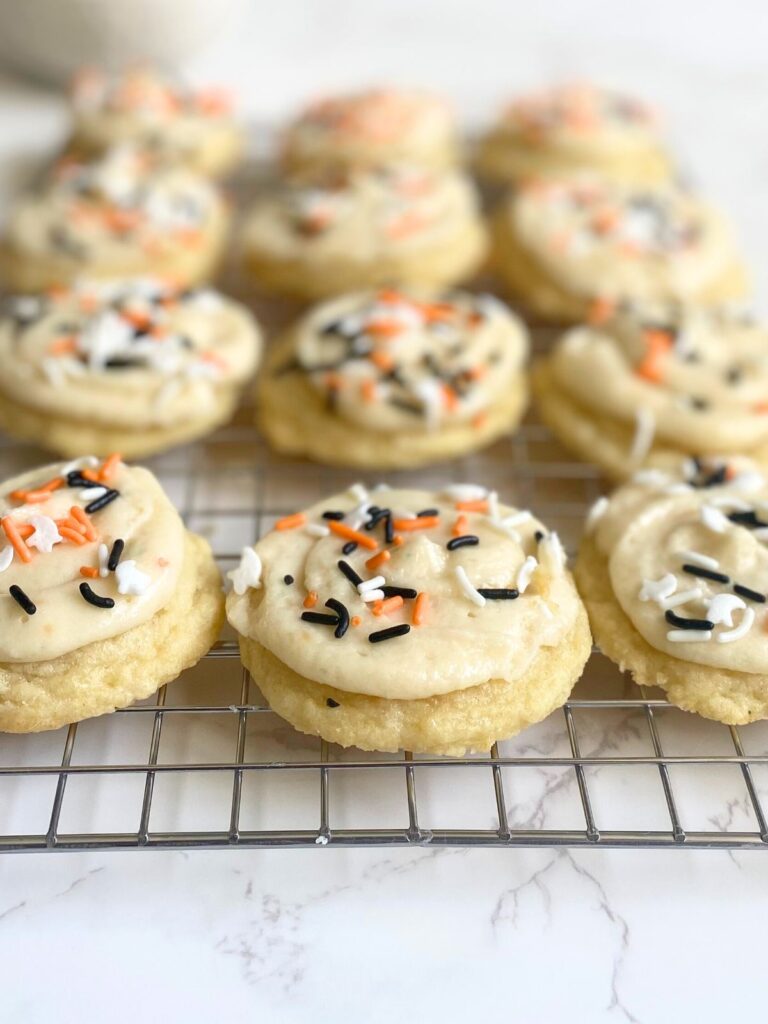 halloween frosted sugar cookies