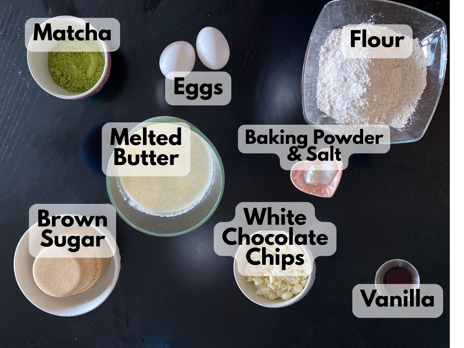 matcha blondies ingredients