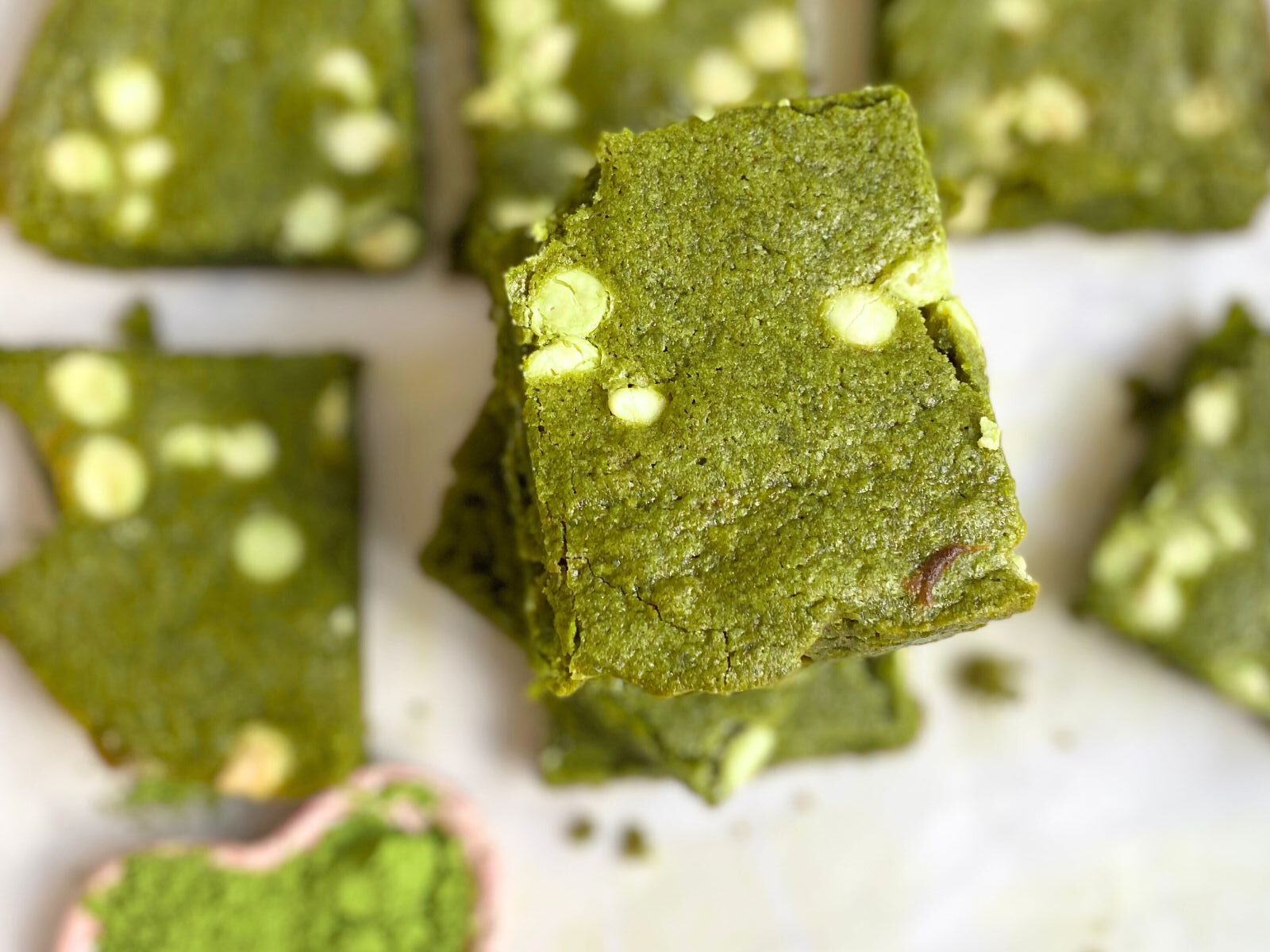 matcha blondies