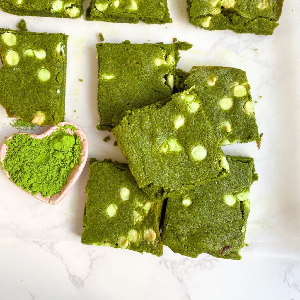 matcha blondies