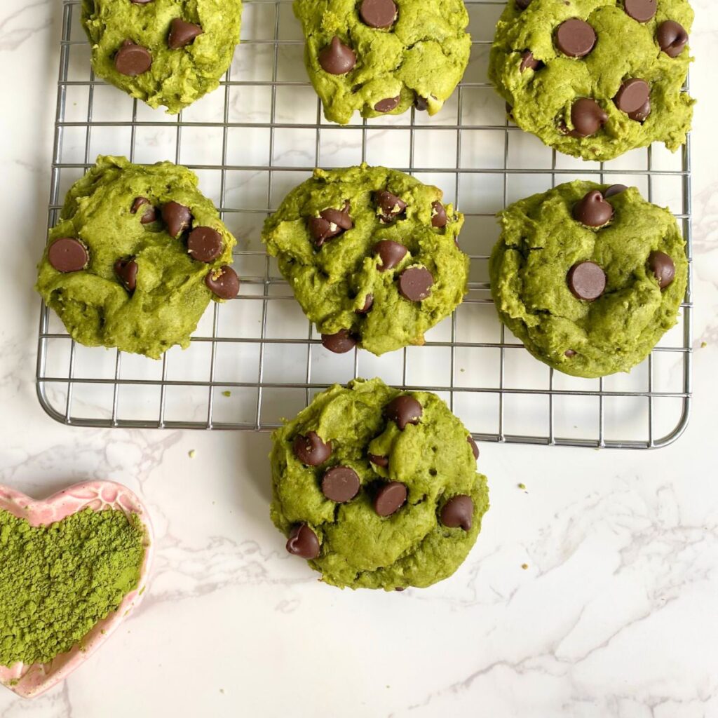 matcha cake mix cookies