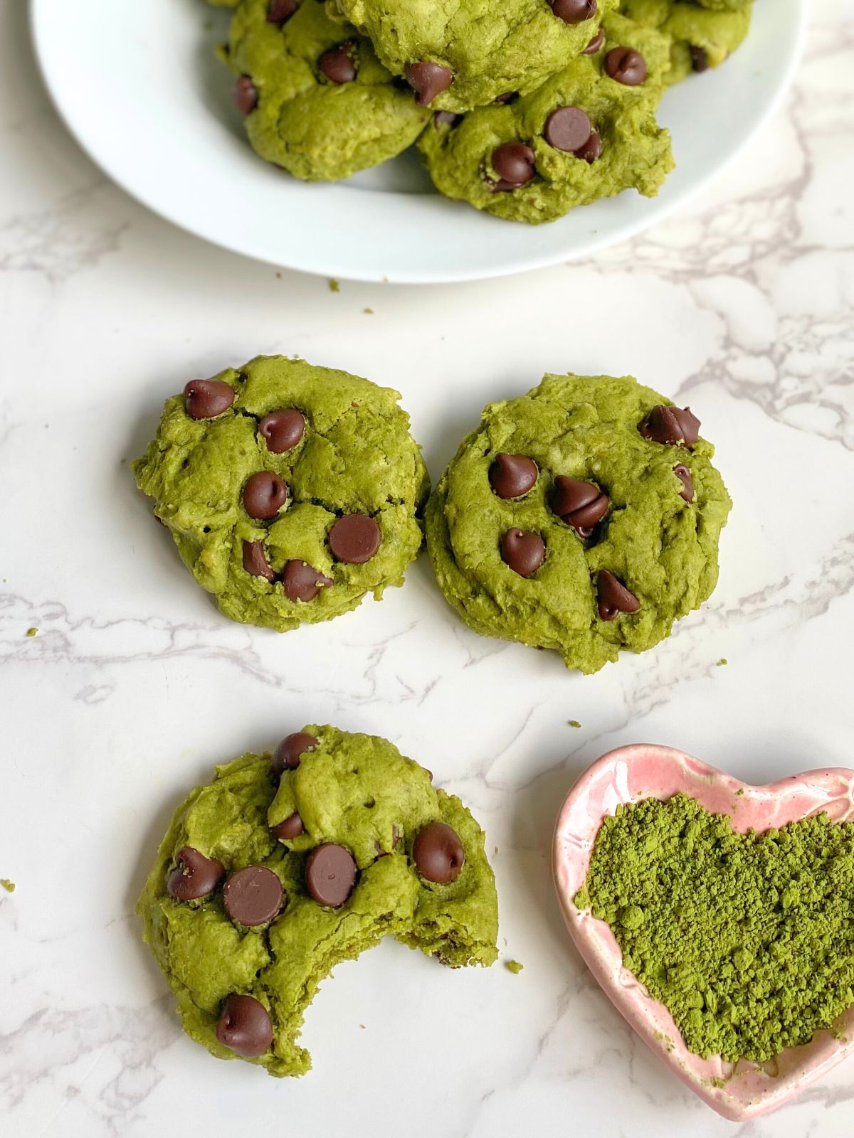 matcha cake mix cookies