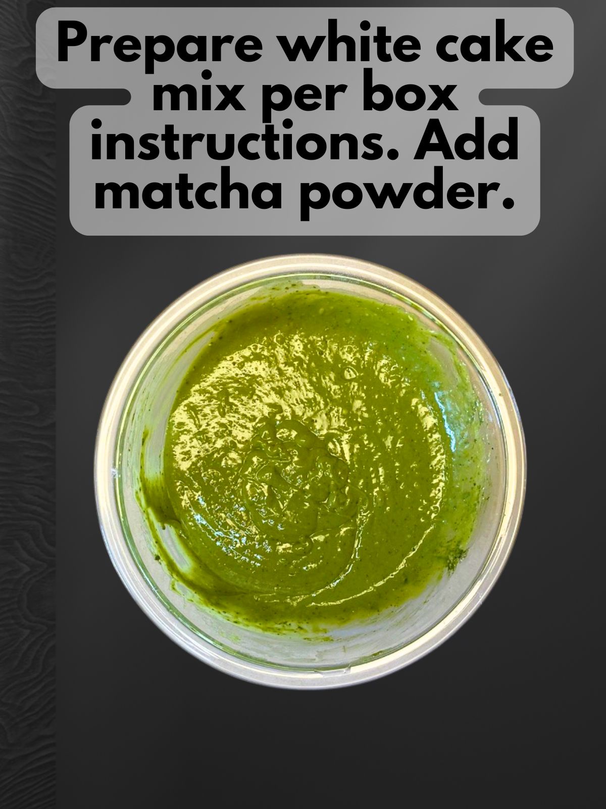 box mix matcha cupcake batter