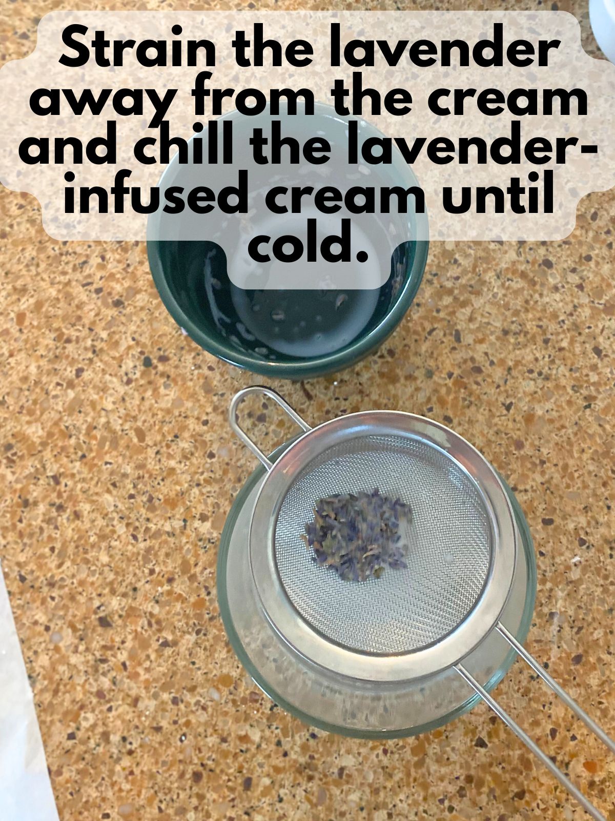 lavender strained out of milk