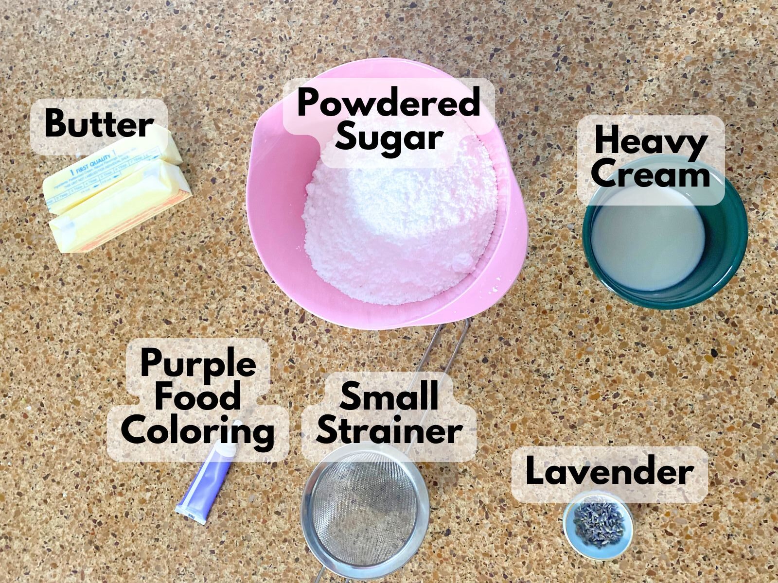 lavender buttercream ingredients