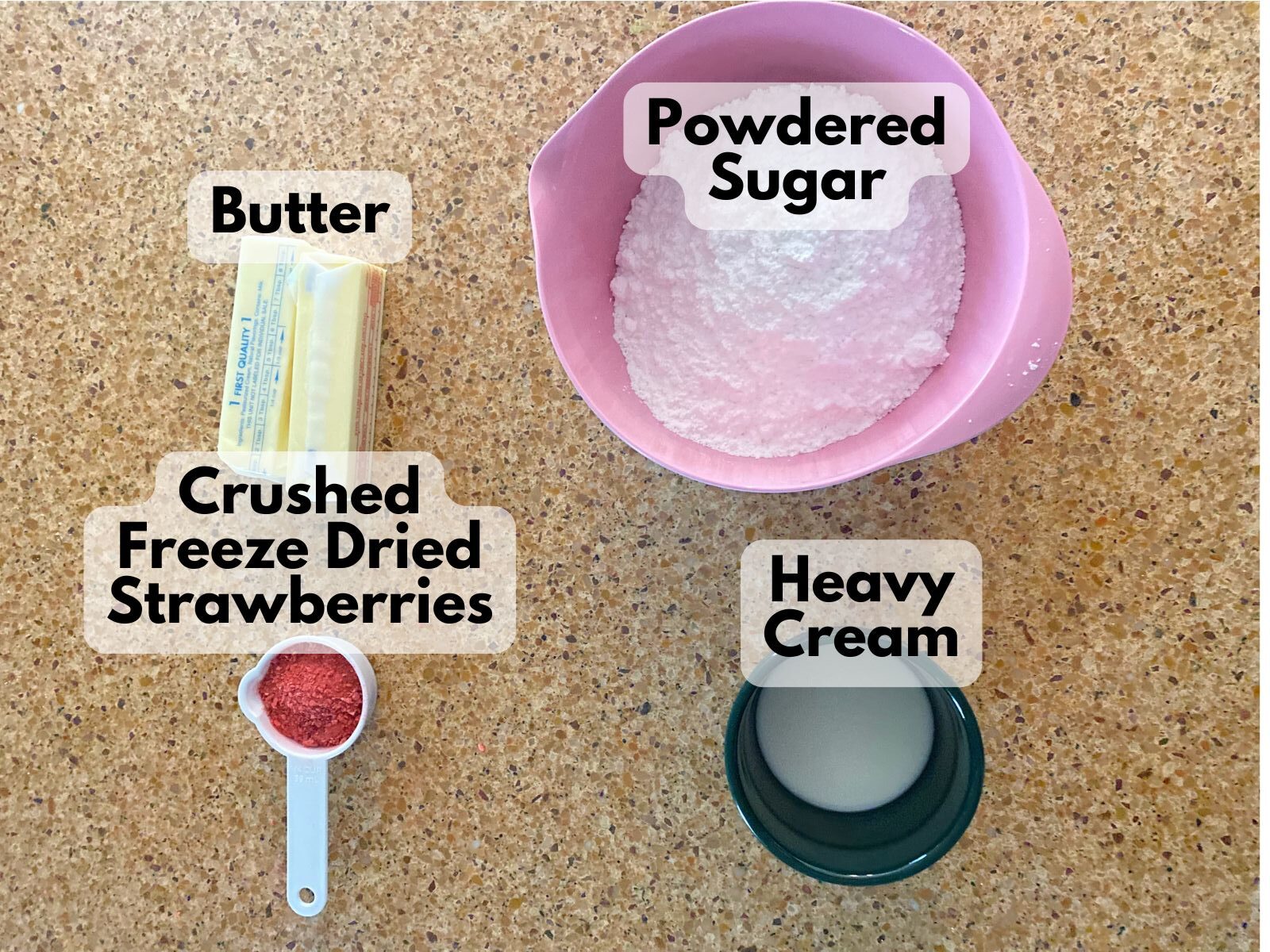 strawberry buttercream ingredients