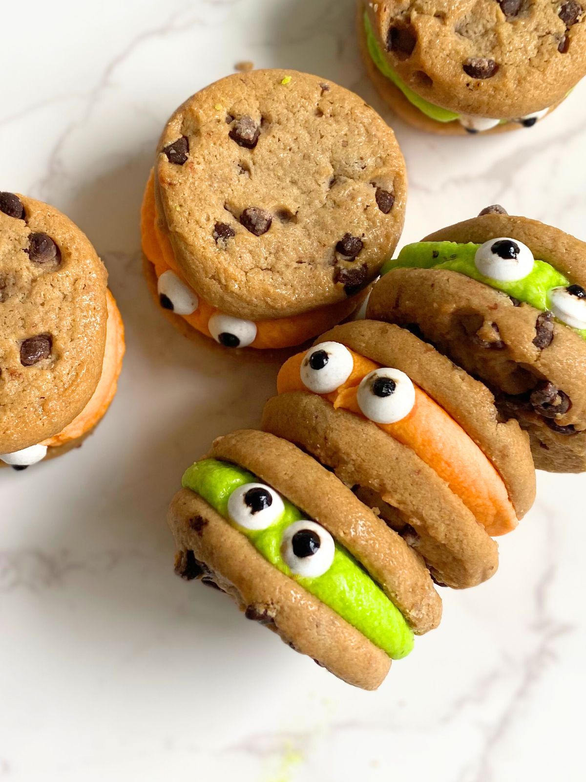 monster cookie sandwiches
