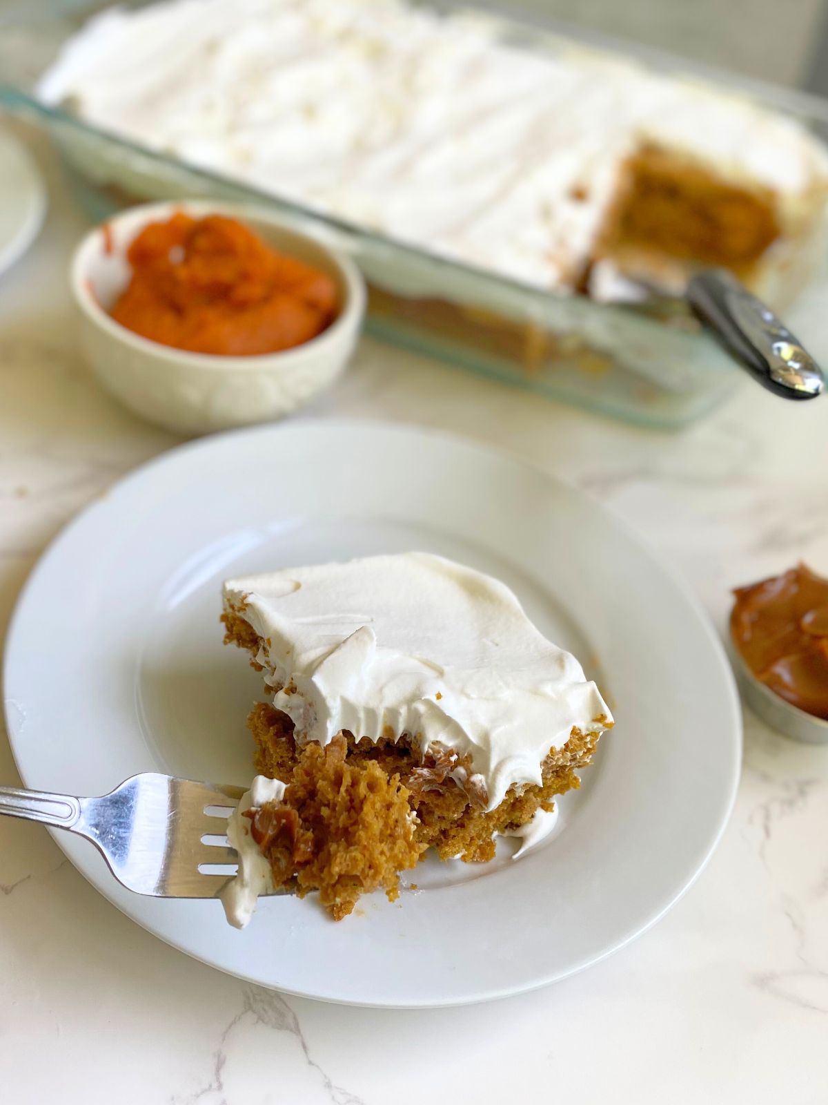 pumpkin dulce de leche poke cake