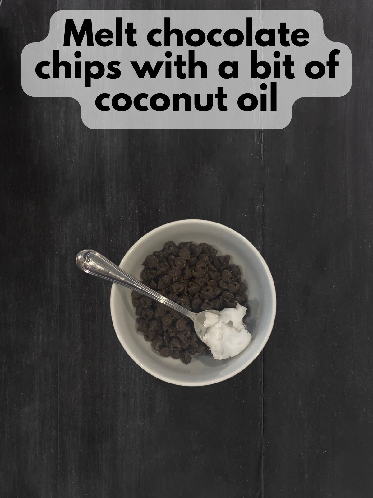 chocolate chips with coconut oil