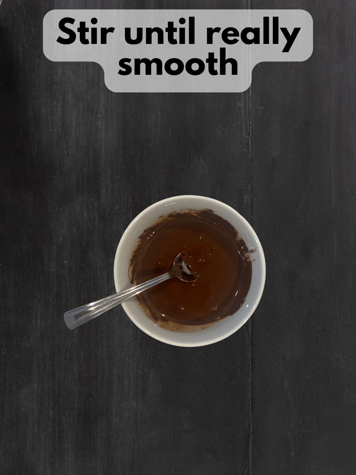 melted chocolate chips with coconut oil