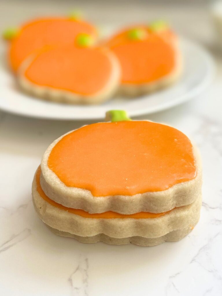 pumpkin decorated cookies