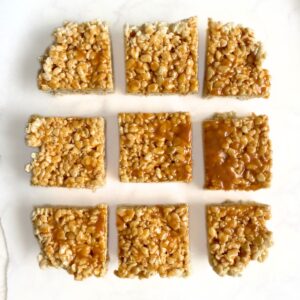 salted caramel rice krispie treats
