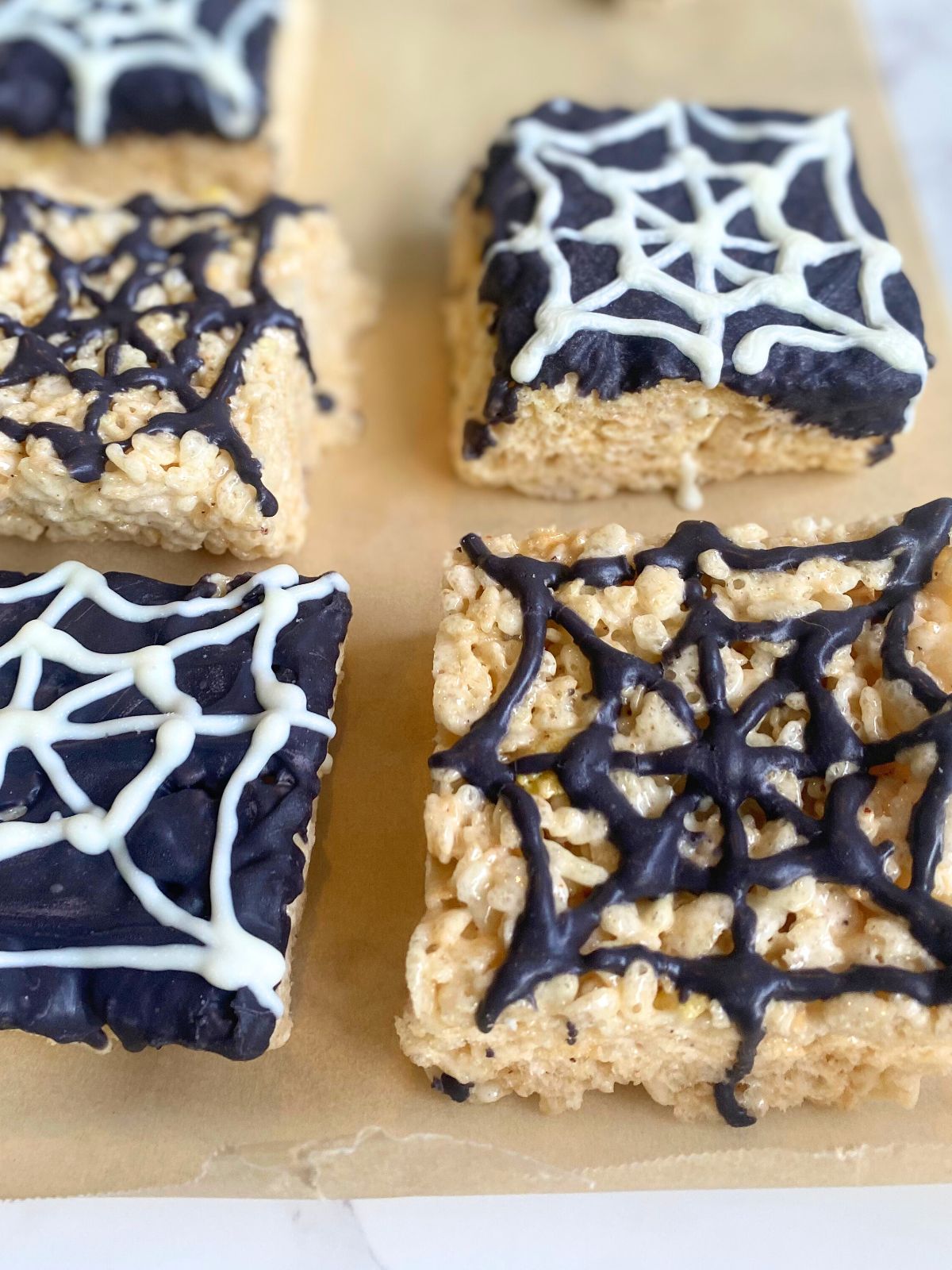 spider web rice krispie treats