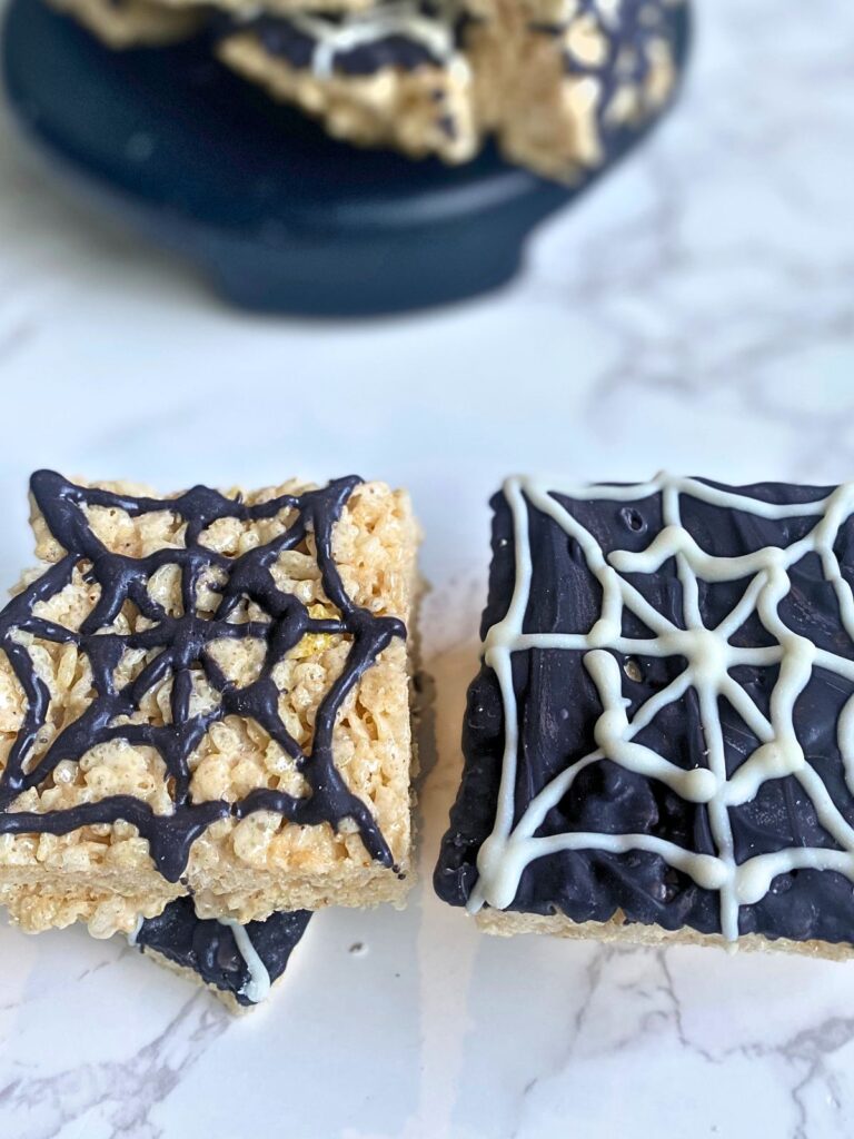 spider web rice krispie treats
