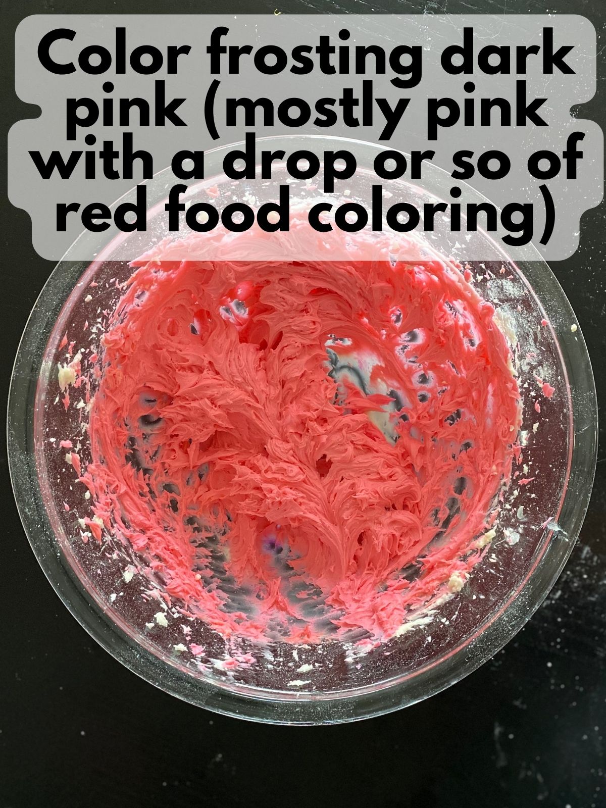 buttercream frosting colored pink