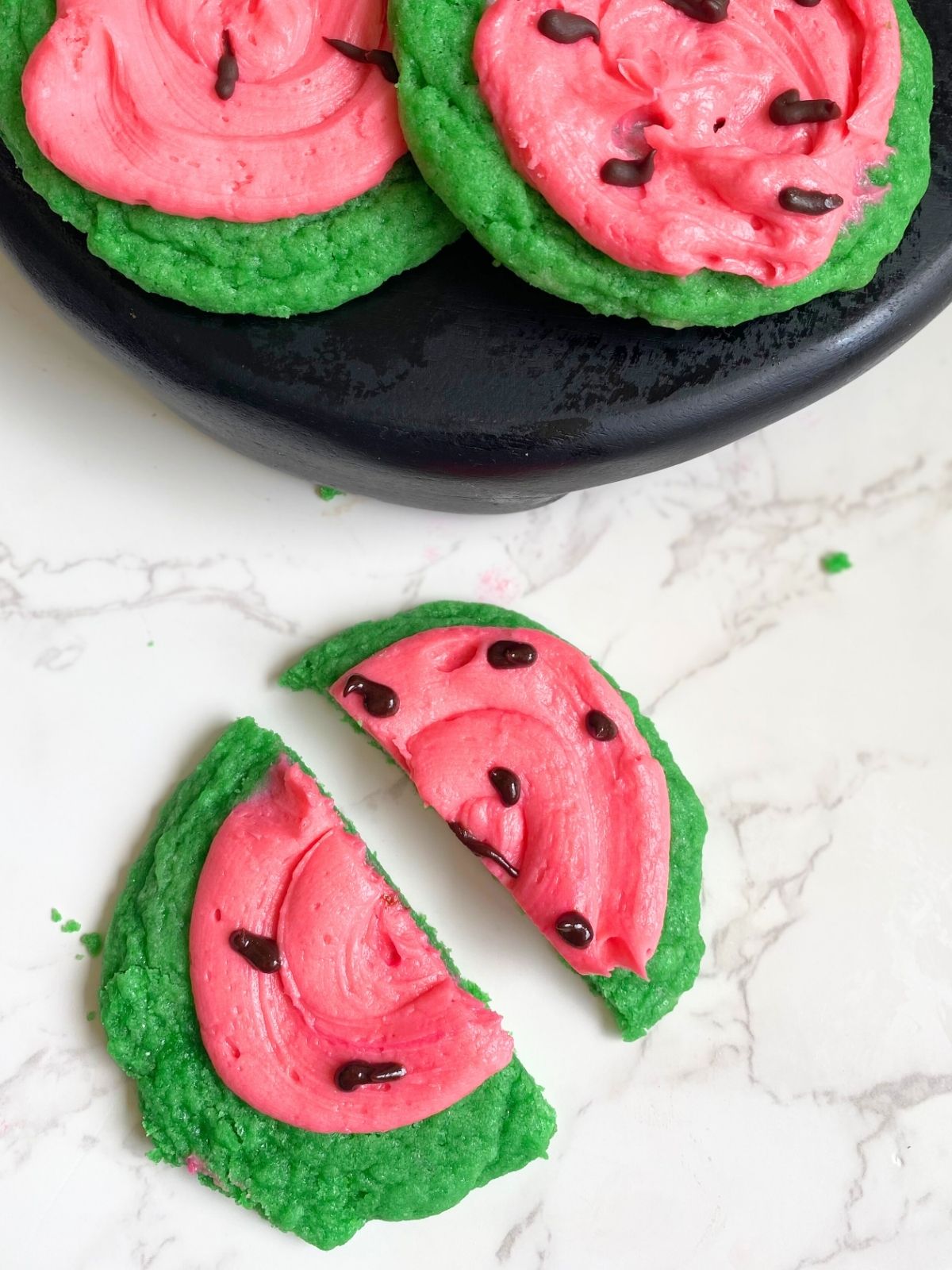 watermelon frosted sugar cookies