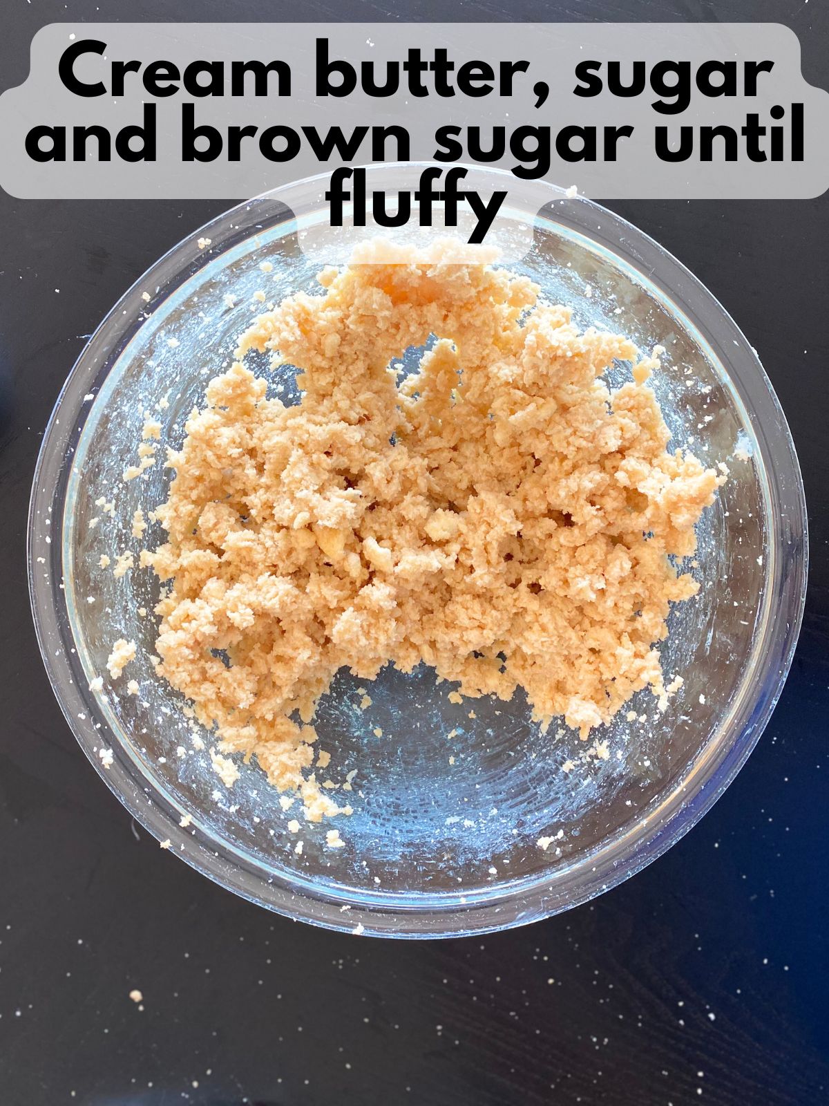 butter creamed with sugar and brown sugar
