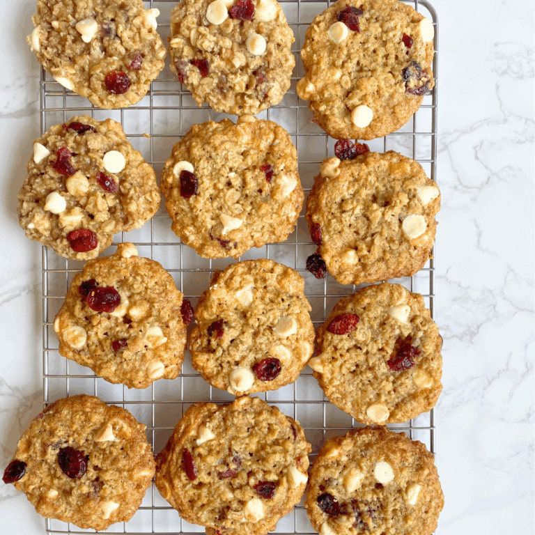 White Chocolate Chip Cranberry Oatmeal Cookies