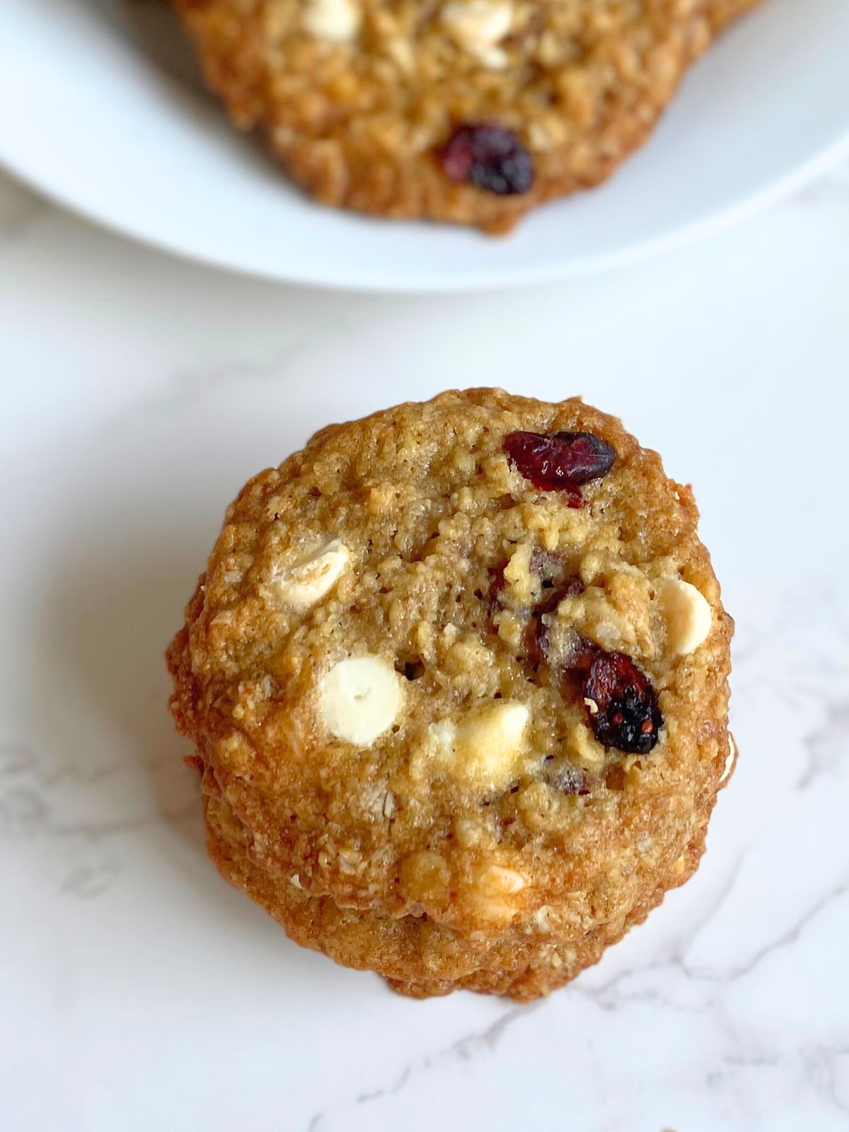 white chocolate cranberry oatmeal cookies