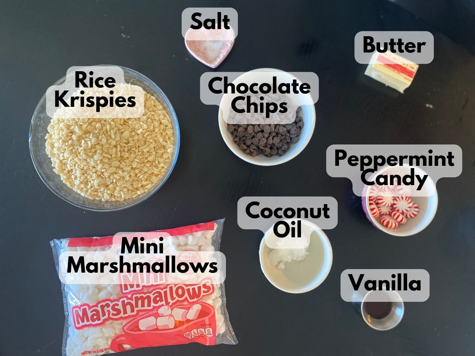 chocolate peppermint rice krispie treats