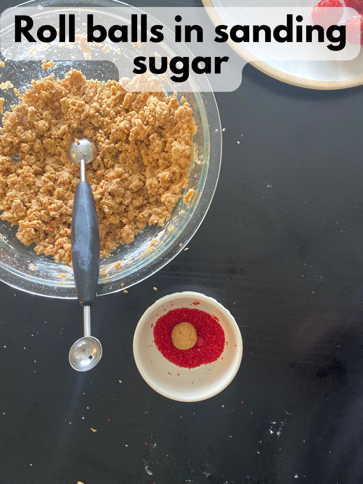 Biscoff truffles rolled in sanding sugar
