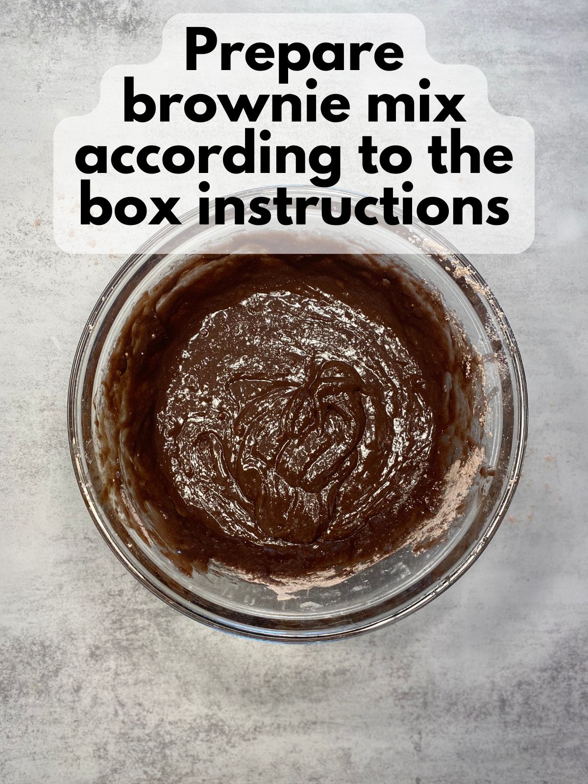 prepared brownie batter