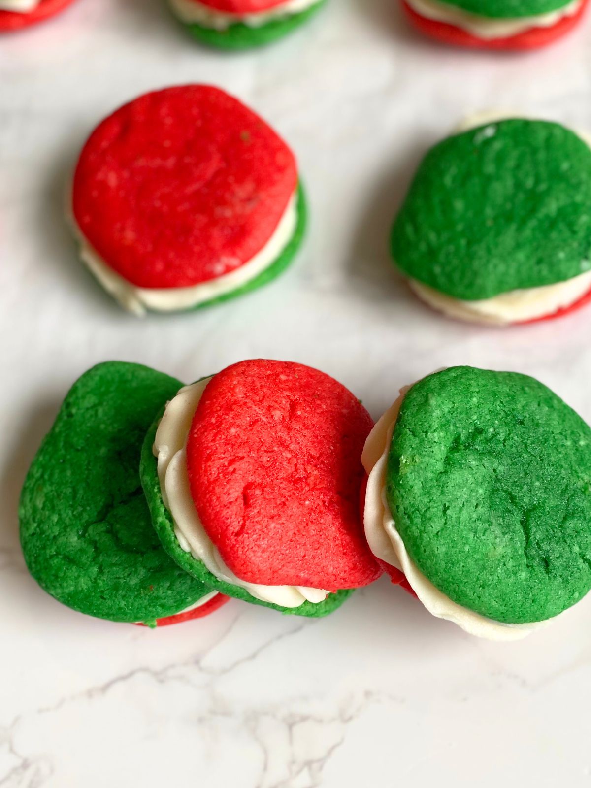Christmas cake mix whoopie pies