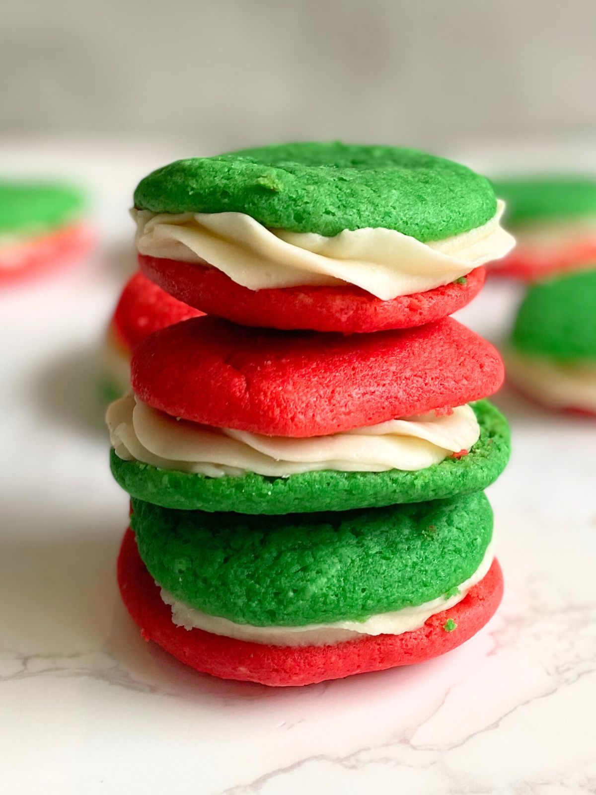 Christmas cake mix whoopie pies