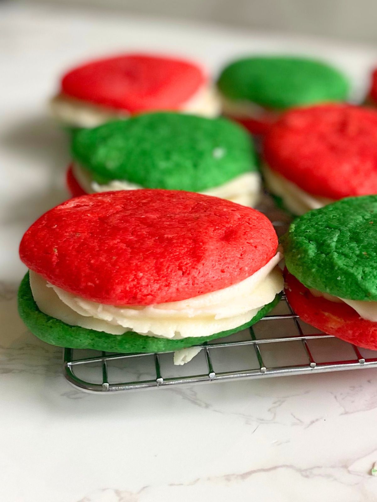 Christmas cake mix whoopie pies
