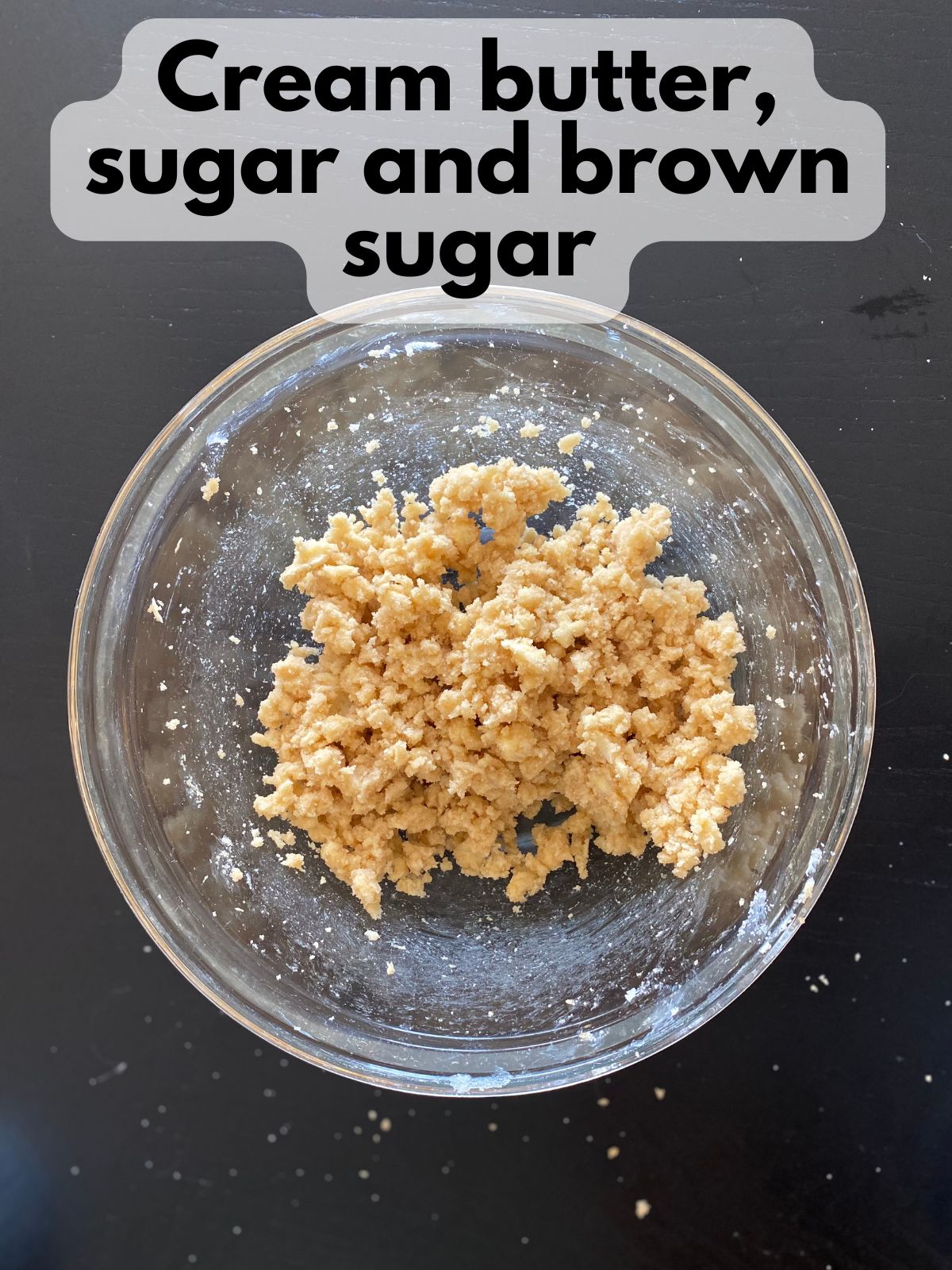butter mixed with sugar and brown sugar