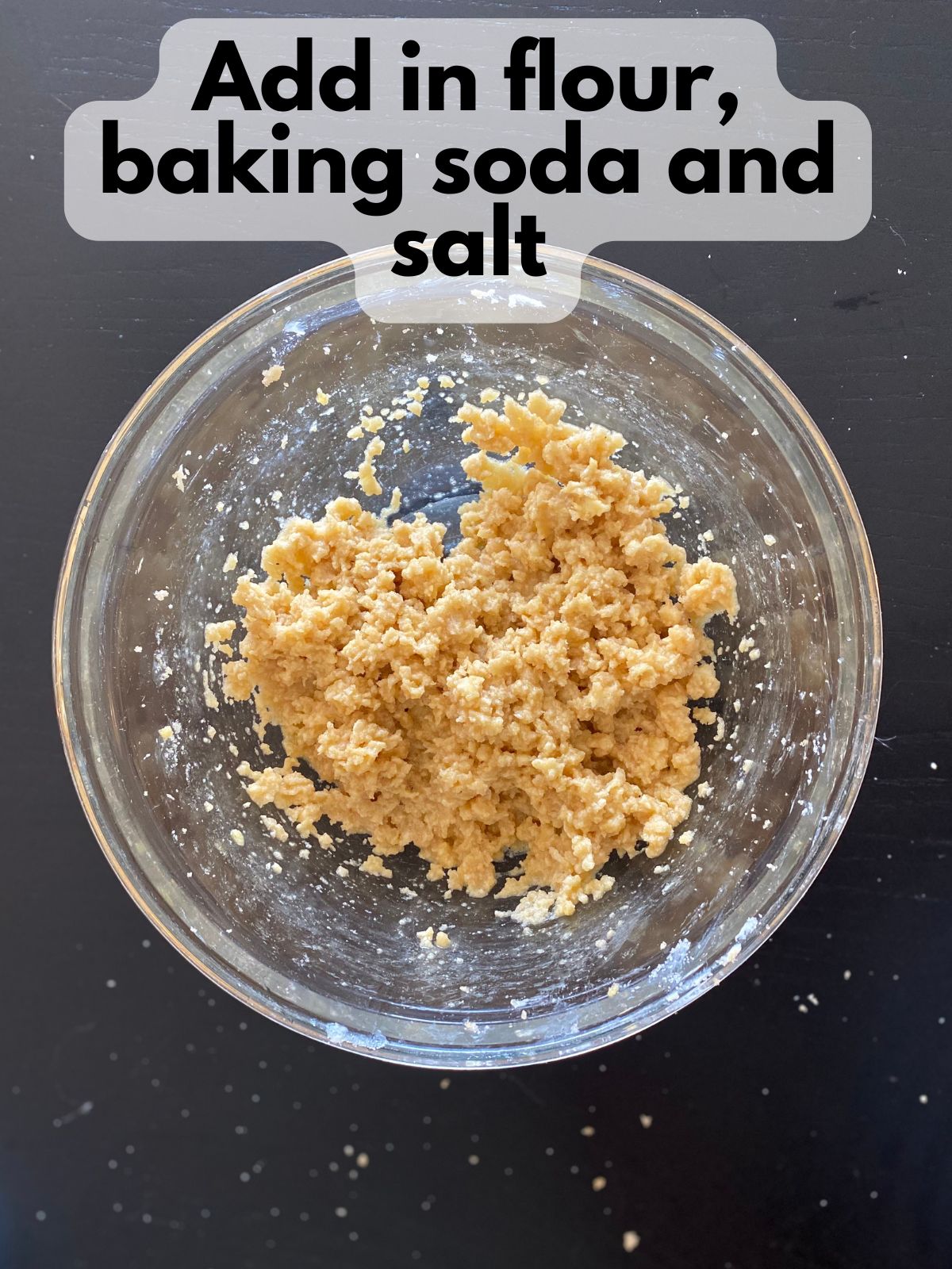 cookie dough with dry ingredients added