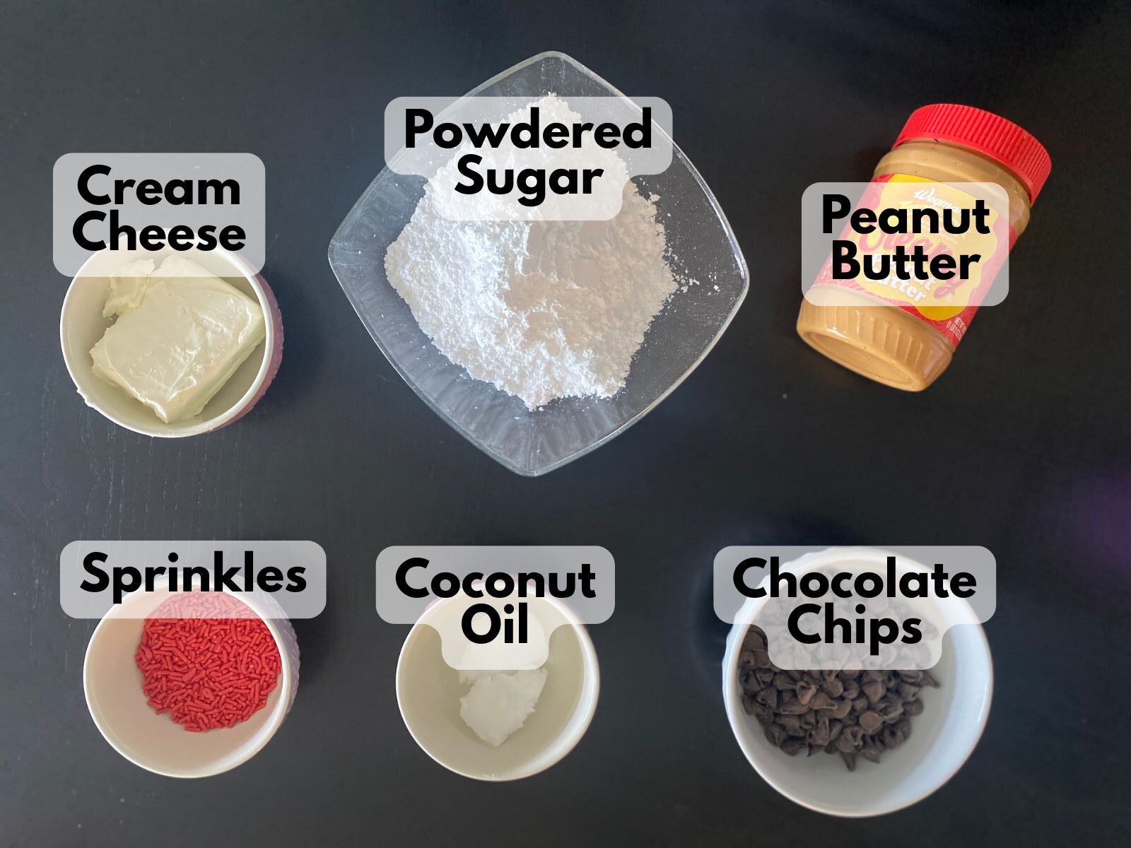 Christmas peanut butter balls ingredients
