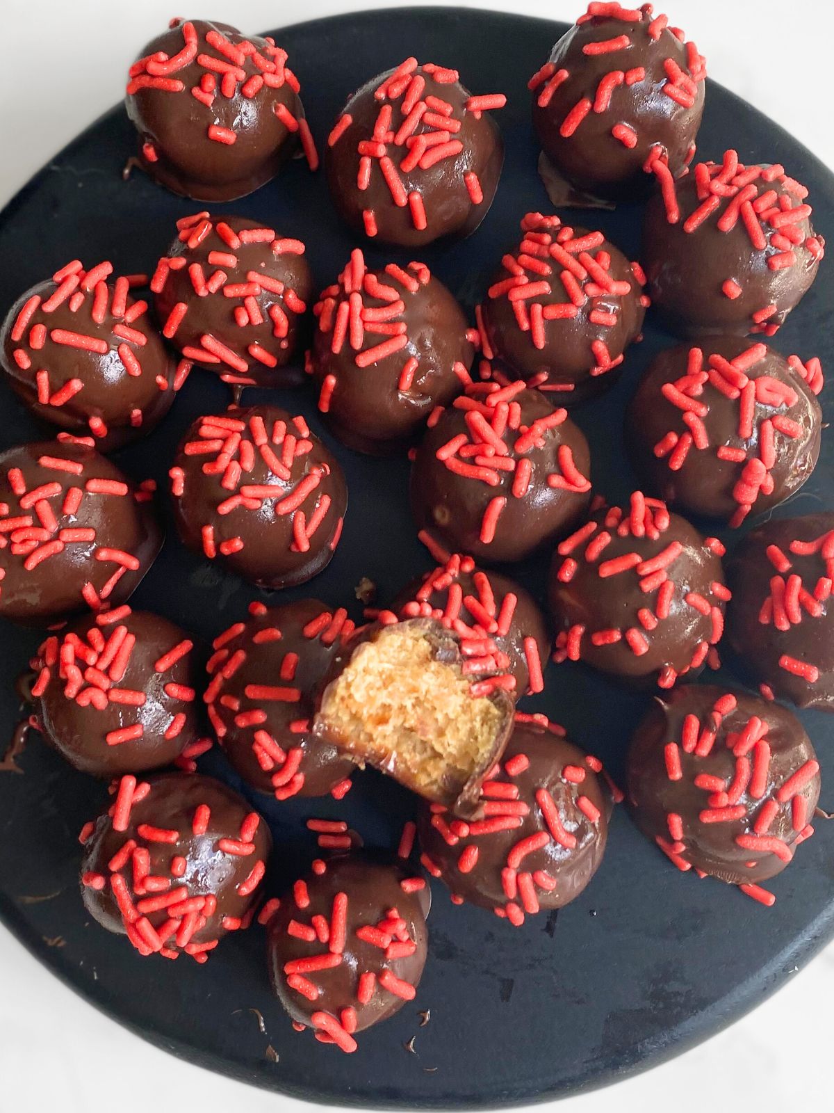 Christmas peanut butter balls