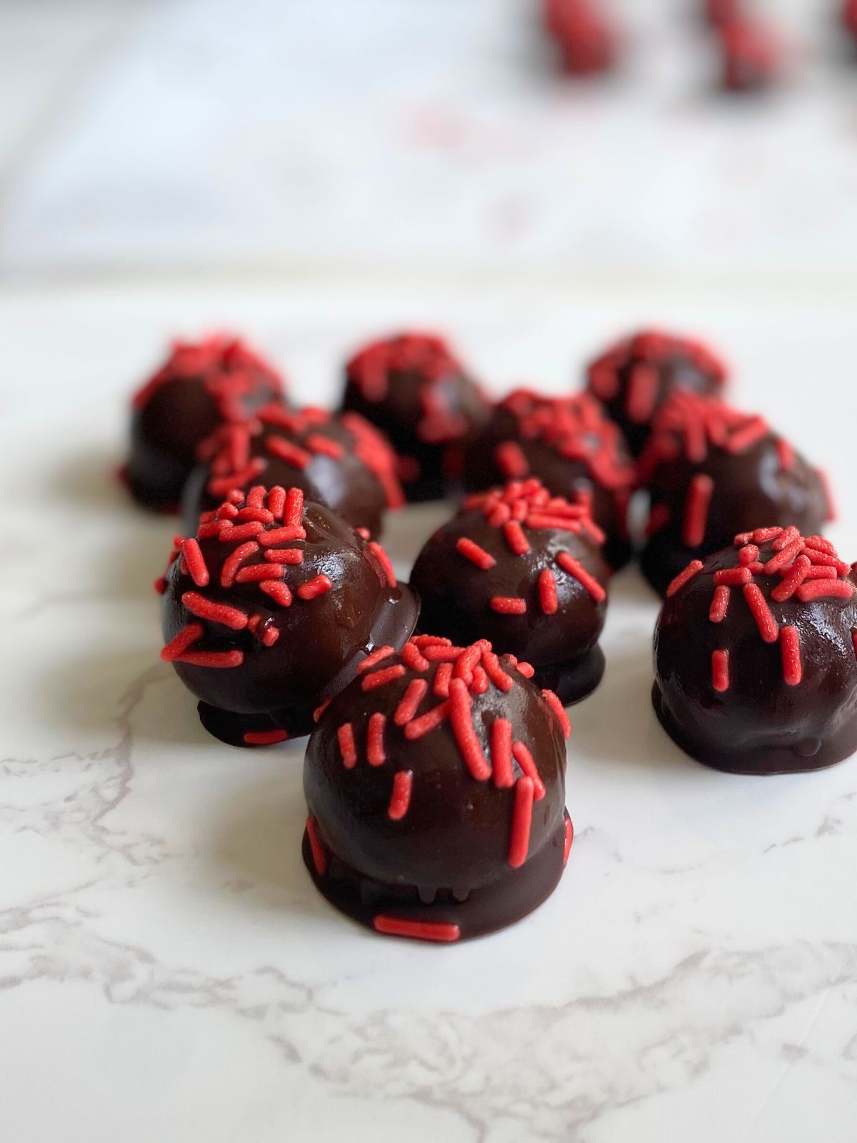 Christmas peanut butter balls
