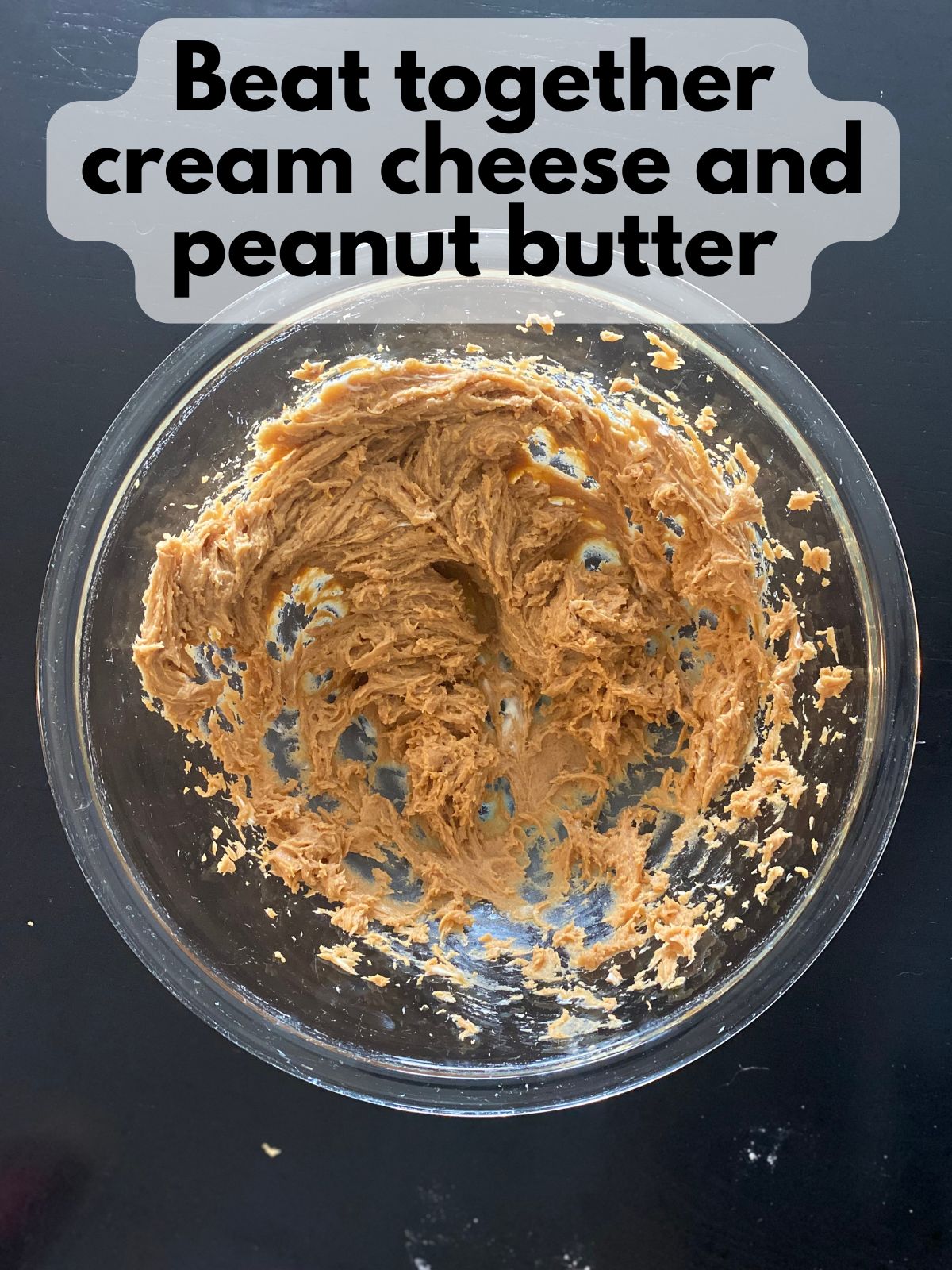 peanut butter mixed with cream cheese