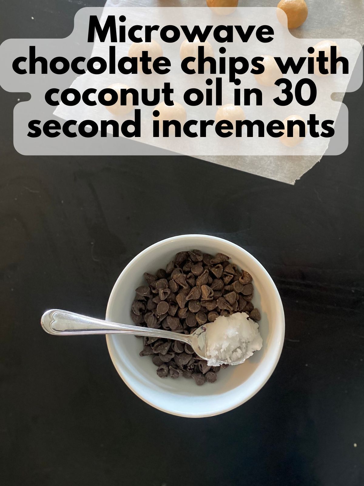 chocolate chips with coconut oil