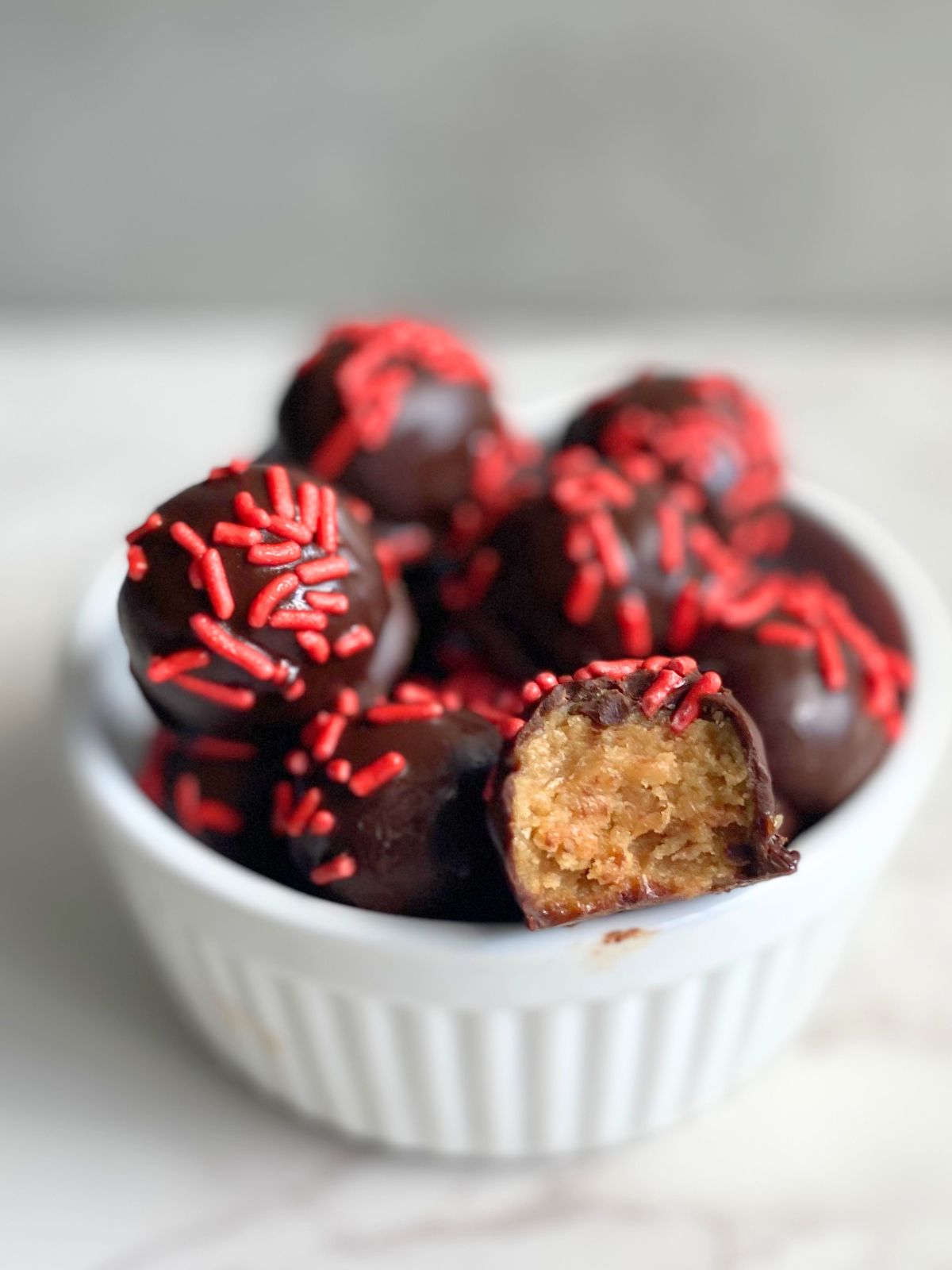 Christmas peanut butter balls