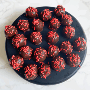 Christmas peanut butter balls