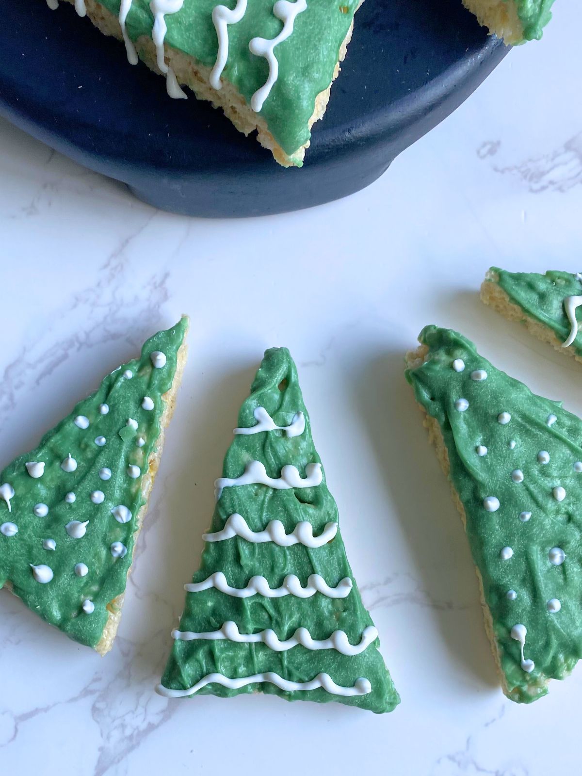 Christmas tree rice krispie treats