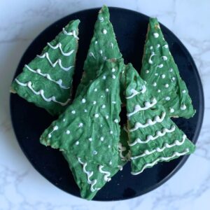 Christmas tree rice krispie treats