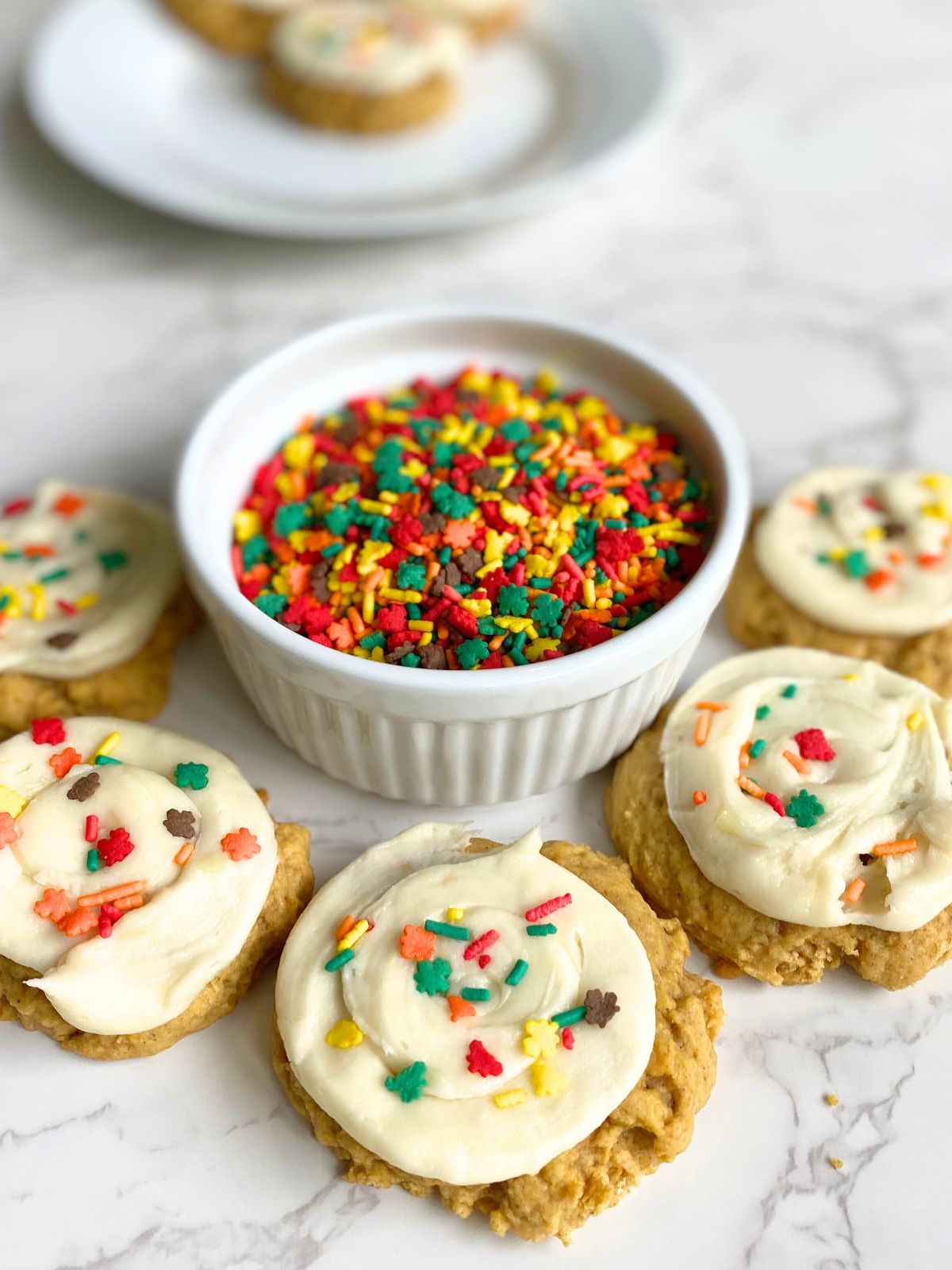 frosted fall sugar cookies