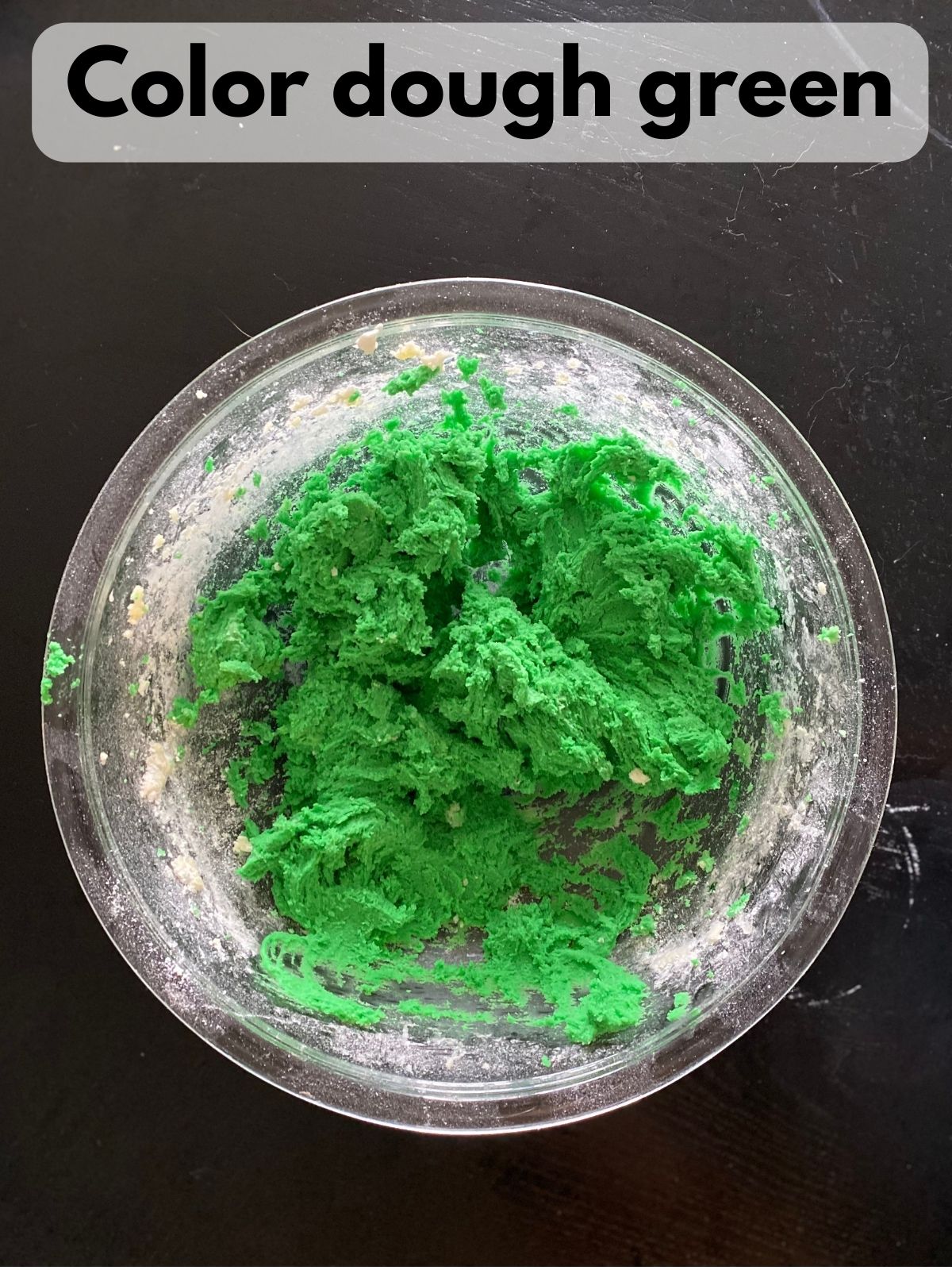 green sugar cookie dough