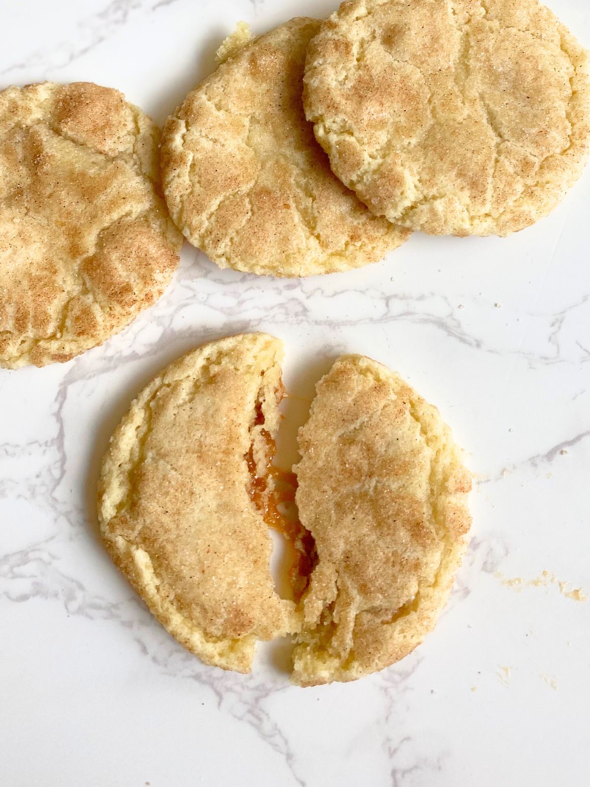 caramel stuffed snickerdoodles