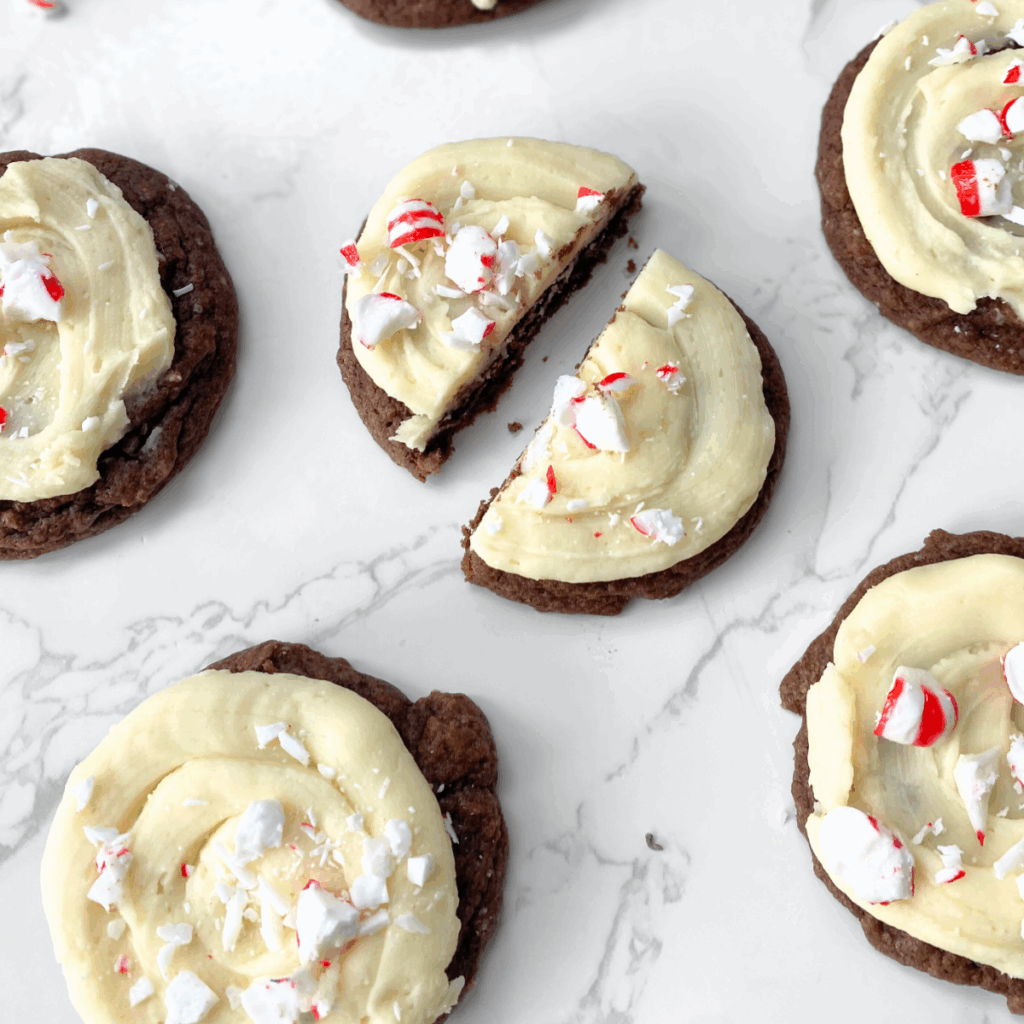 chocolate peppermint cake mix cookies