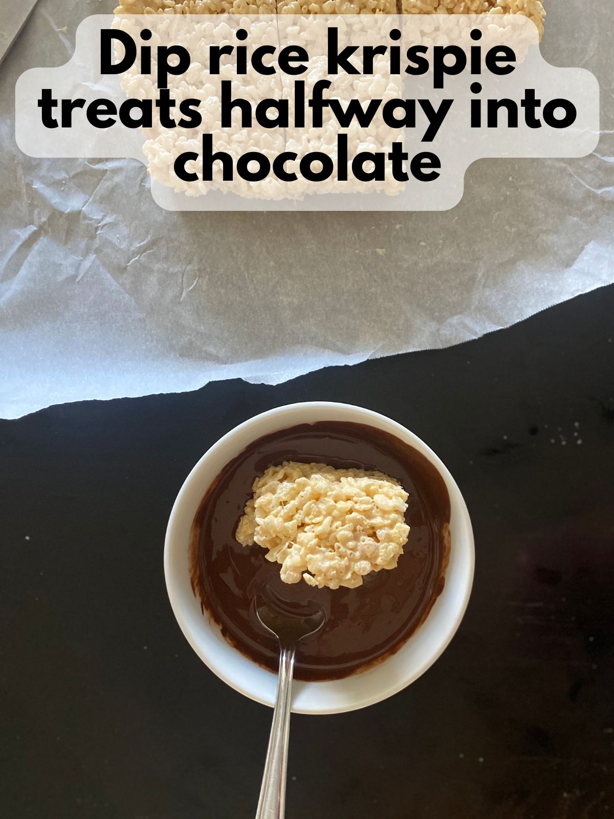 rice krispie treat dipped in chocolate