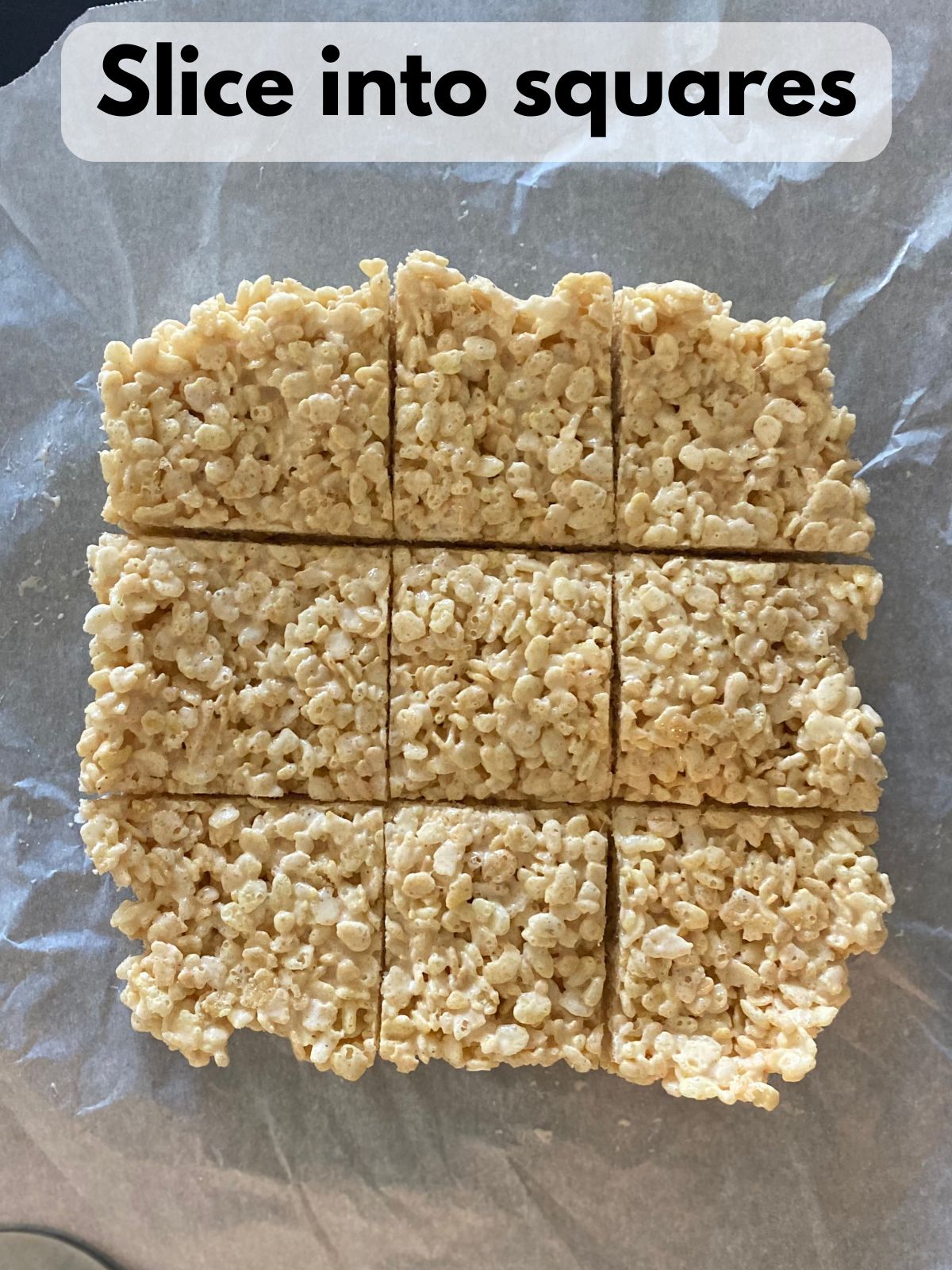 brown butter rice krispie treats cut int squares