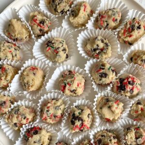 Christmas edible cookie dough
